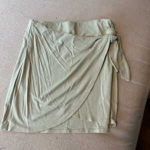 Wilfred sage green cotton mini skirt